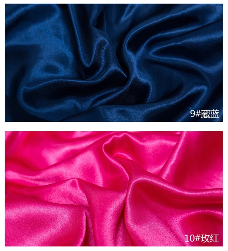 26 Colors Satin Fabric By The Meters Skirt Lining Material Wedding Decoration Fabric Box Lining DIY Clothing Sewing Background