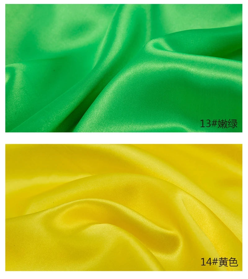 26 Colors Satin Fabric By The Meters Skirt Lining Material Wedding Decoration Fabric Box Lining DIY Clothing Sewing Background