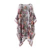 Sunscreen Cardigan Plus Size Ladies Blouse Chiffon Floral Printing Women Cover up