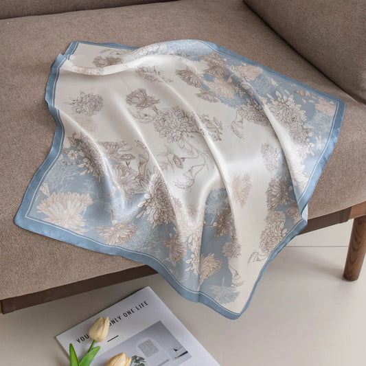 100% mulberry silk scarf fashion high sense versatile small square