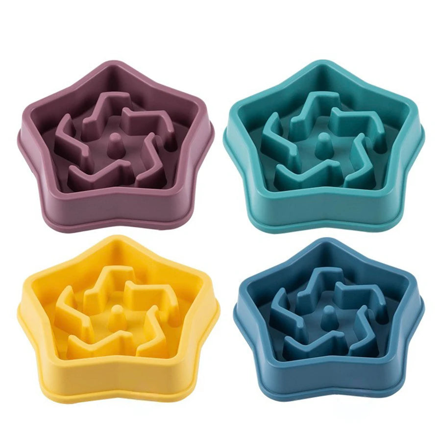 1pc Dog Slow Food Bowl Plastic Anti-Choking Slow Eating Cloud Shape Large Dogs Prevent Vomiting And Protect Intestines