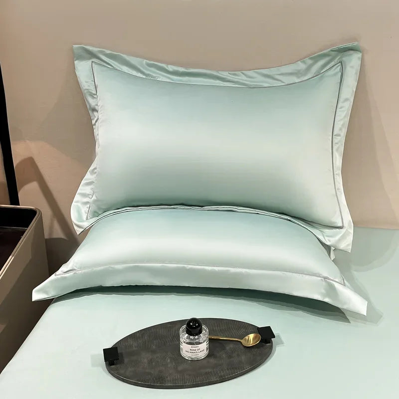 2PC/Set Natural Mulberry Silk Pillowcase Solid Color Envelope Pillow Case Bedding Sleeping Pillow Cover 48X74 Pillow Case Cover