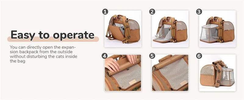 Pet supplies, cat bag, expandable, breathable, convenient for going out, large space, small dog backpack, large empty cabin