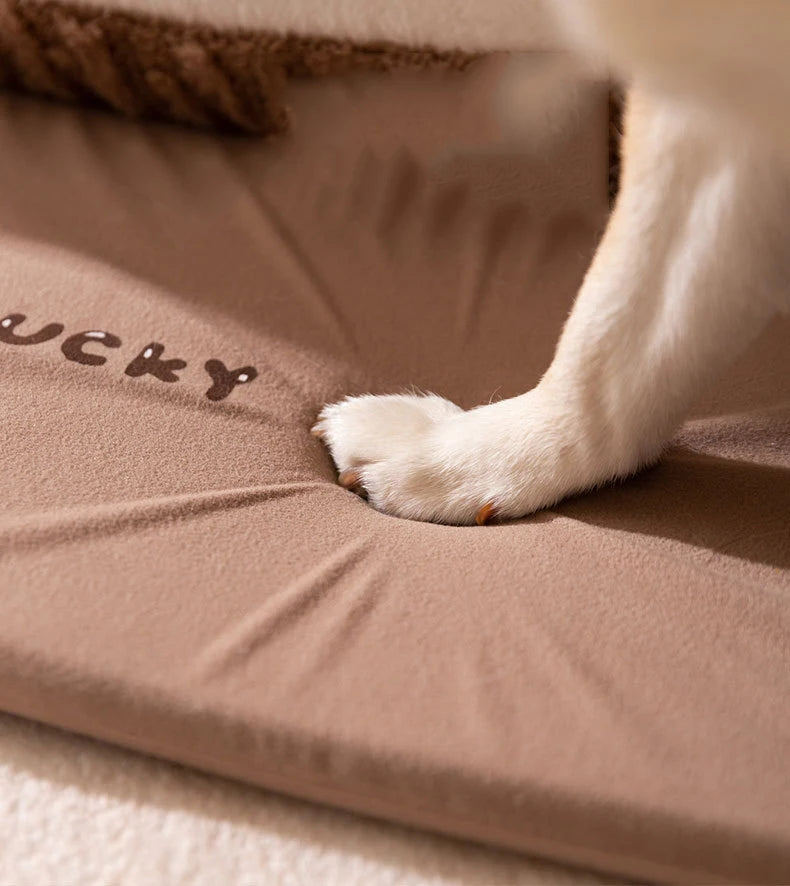 Cute Pet House with Foldable Soft Pet Bed Detachable Washable Pet Castle Suitable for Small Medium-sized Dogs and Cat Cave Nests