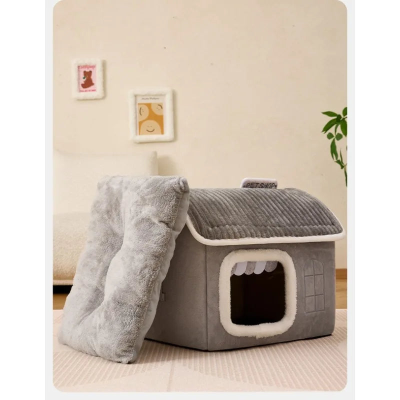 Winter Foldable Pet House Suitable for Puppies Kittens Puppies Cave Nests Portable Washable Dog Shelters Cat Nests Pet Supplies