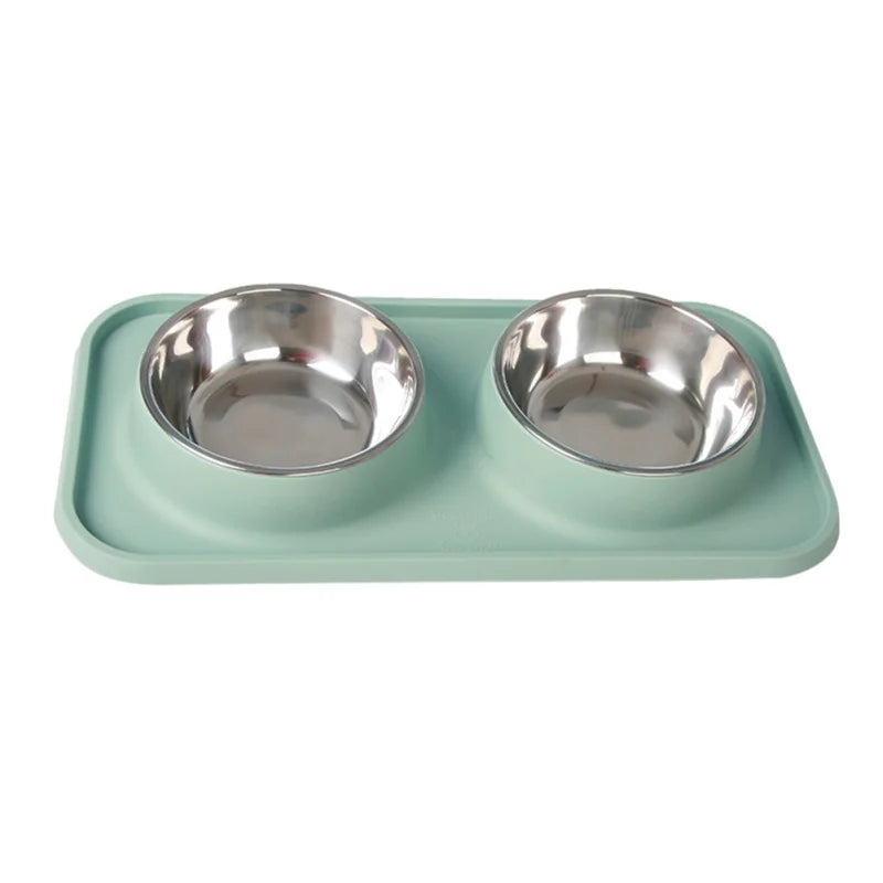 Dog Bowls Stainless Steel Dog Bowl With No Spill Dog Food Bowl Non-Slip Mat Feeder Bowls Pet Bowl For Dogs Cats