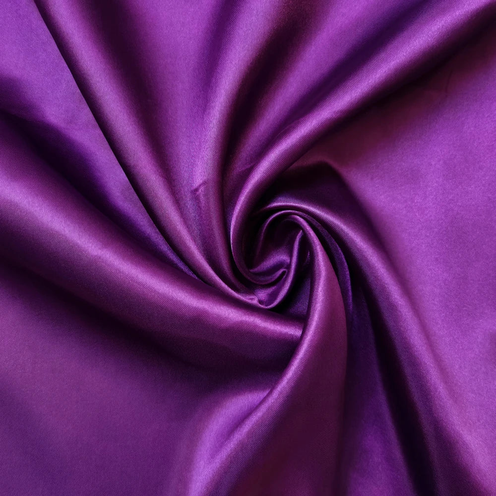 Solid Satin 58" Wide | 1Meter | 2Meters | 5Meters | Silky Charmeuse Scarf Craft DIY Fabric Purple