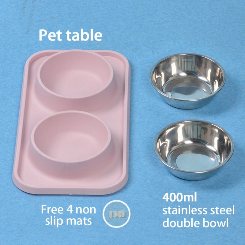 Dog Bowls Stainless Steel Dog Bowl With No Spill Dog Food Bowl Non-Slip Mat Feeder Bowls Pet Bowl For Dogs Cats