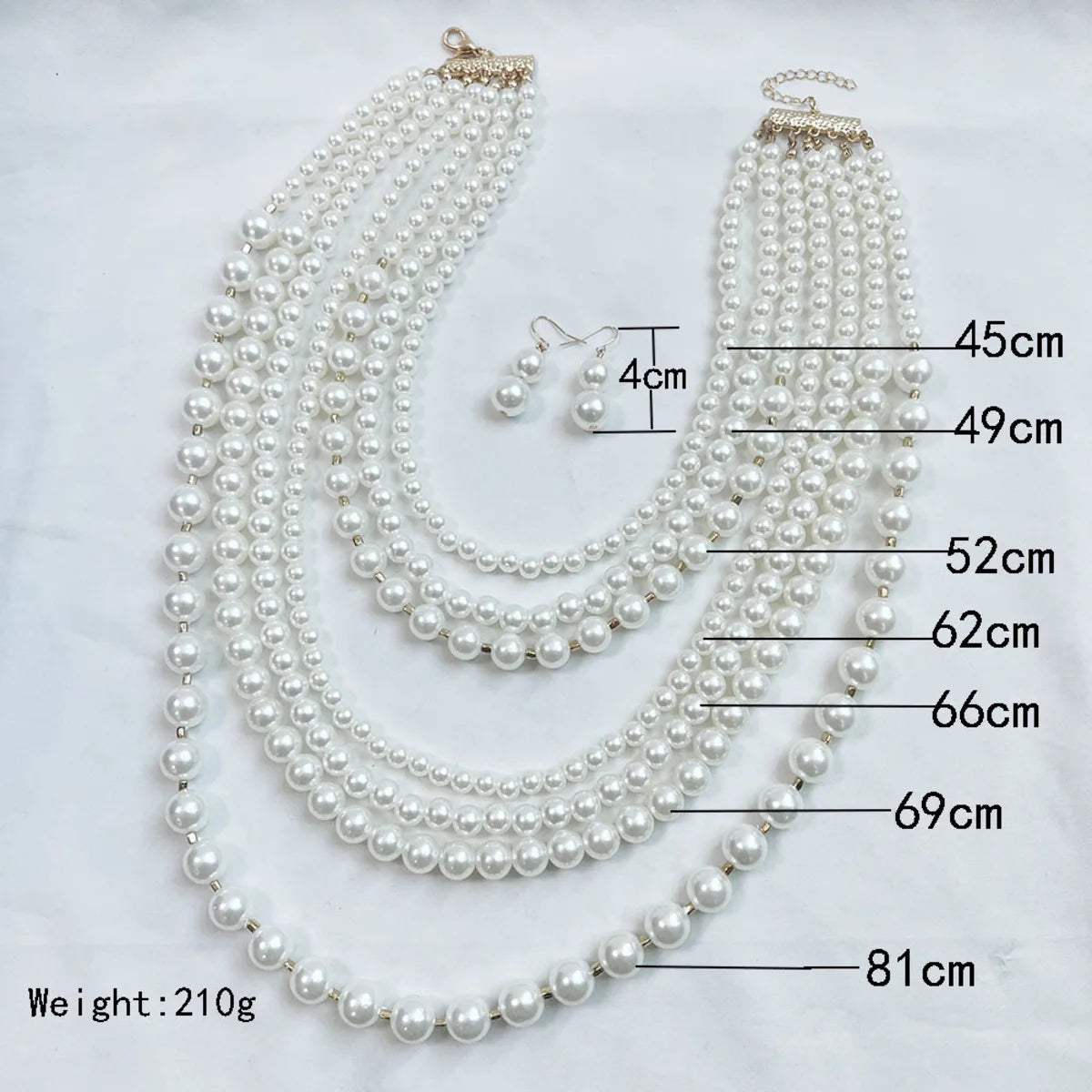 New Multi - Layered Faux Pearl Beaded Necklace Chic Luxury Versatile Accessory Elegant Layered Design Trendy Statement Jewelry