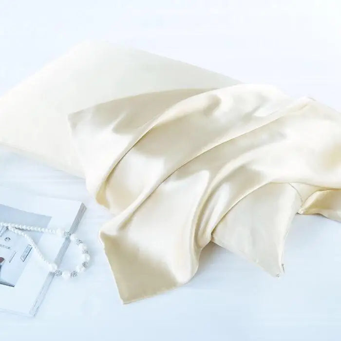 22 Momme 100%silk Pillowcase Set  Pure Throw Silk Satin Pillow Case for Woman