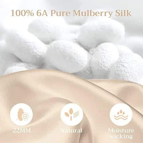 22mm 100% Pure Mulberry Silk Pillowcase and Tencel Lyocell Eucalyptus Fiber Soft Zipper Bright Glossy Real Silk Pillow Case