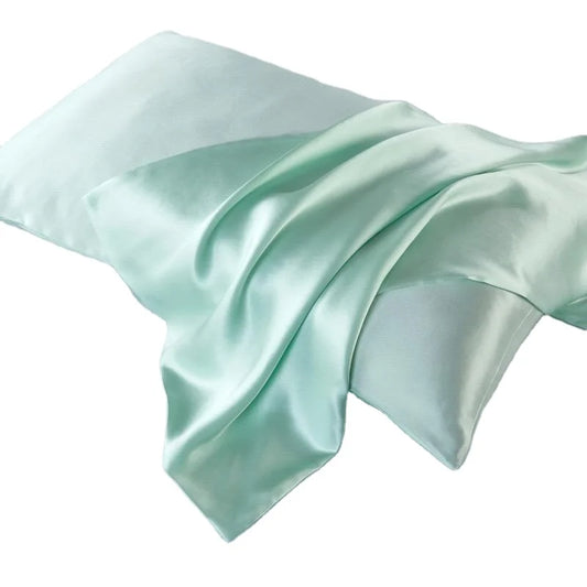 22 Momme 100%silk Pillowcase Set  Pure Throw Silk Satin Pillow Case for Woman