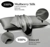 22mm 100% Pure Mulberry Silk Pillowcase and Tencel Lyocell Eucalyptus Fiber Soft Zipper Bright Glossy Real Silk Pillow Case