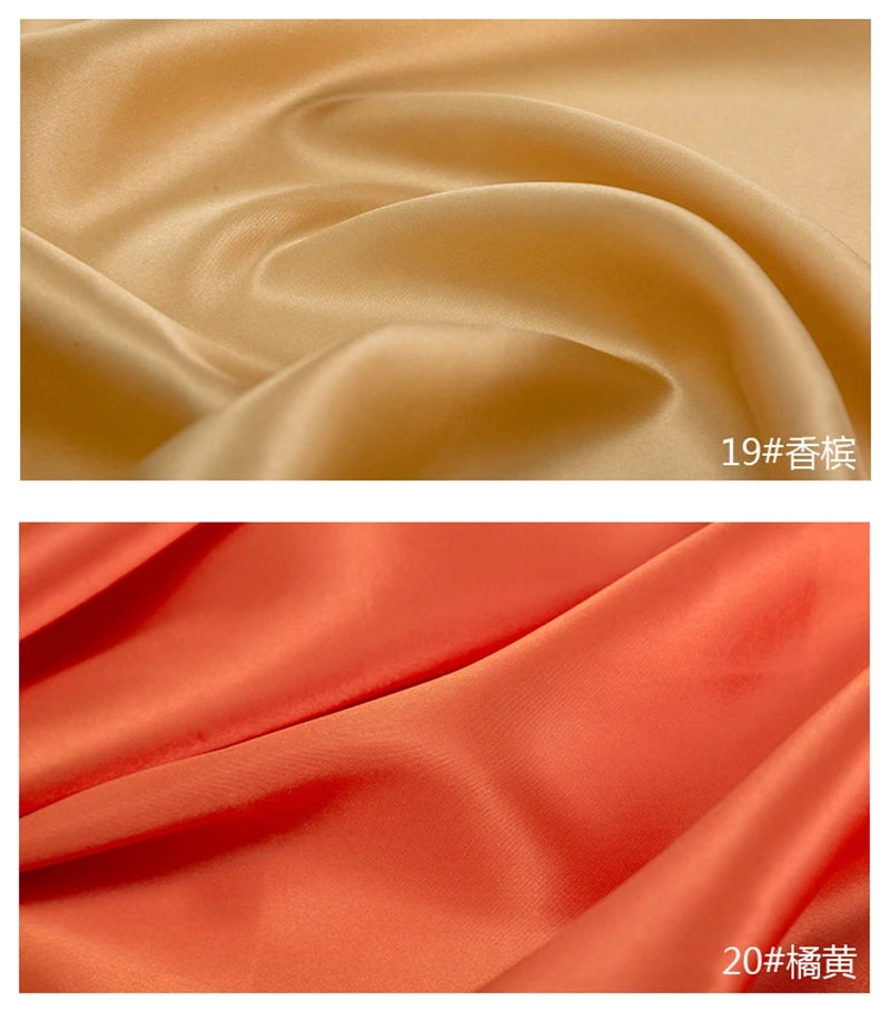 26 Colors Satin Fabric By The Meters Skirt Lining Material Wedding Decoration Fabric Box Lining DIY Clothing Sewing Background