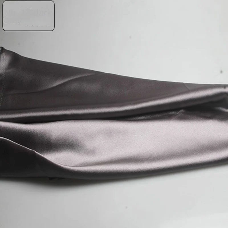 Satin Fabric By The Meter for Sewing Clothing Dress Cheongsam Shirt Pajamas Diy Soft Comfortable Smooth Thin Summer Black White