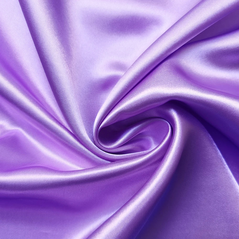 Solid Satin 58" Wide | 1Meter | 2Meters | 5Meters | Silky Charmeuse Scarf Craft DIY Fabric Purple
