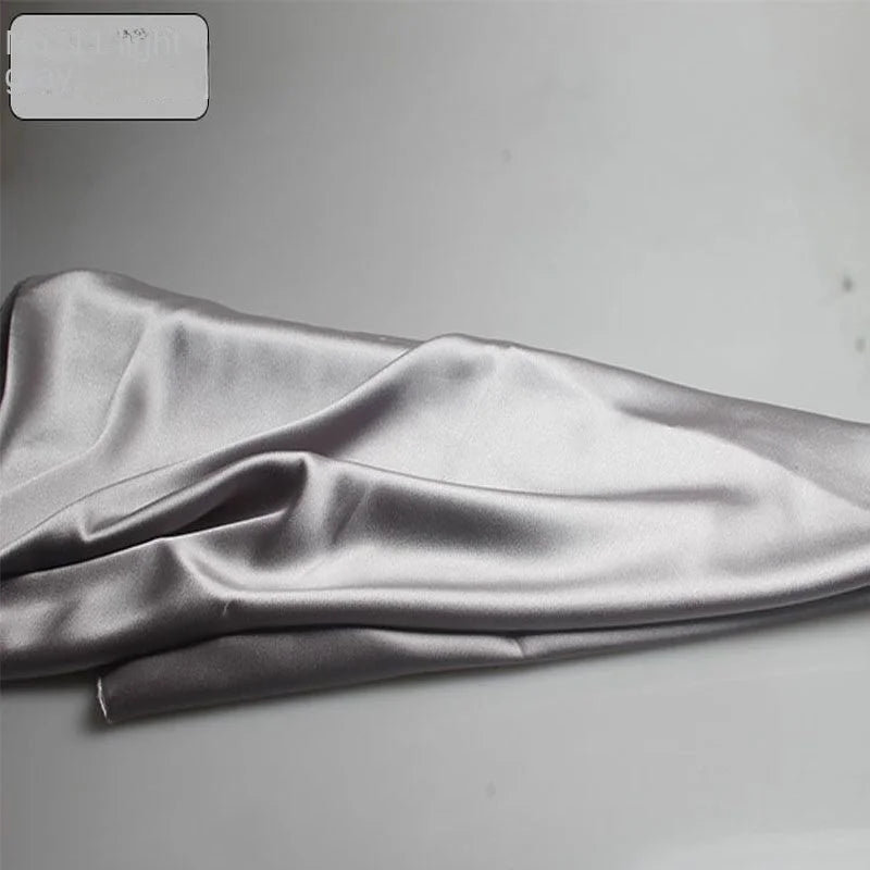 Satin Fabric By The Meter for Sewing Clothing Dress Cheongsam Shirt Pajamas Diy Soft Comfortable Smooth Thin Summer Black White