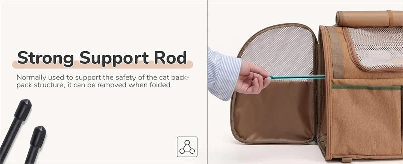 Pet supplies, cat bag, expandable, breathable, convenient for going out, large space, small dog backpack, large empty cabin