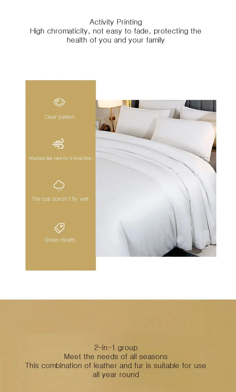Mulberry Silk Quilt is 100% natural silk filling in all seasons. It is portable, breathable and luxurious