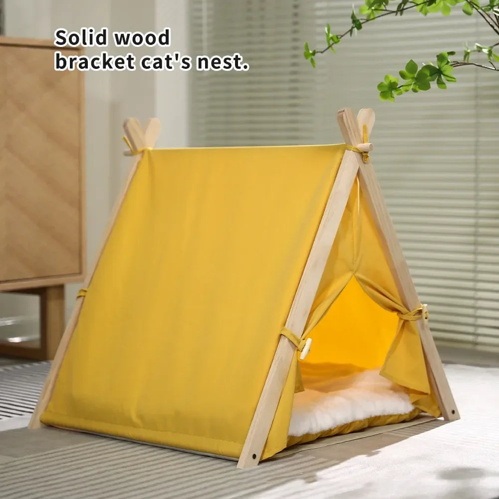 Pet Tent House Cat Bed Portable Dog Cat Universal Teepee Foldable Puppy Kitten Indoor Outdoor Kennels For Pet Tent  Animals Bed