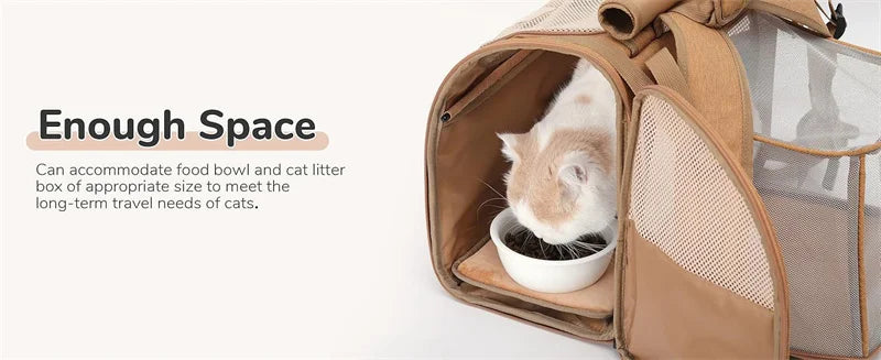 Pet supplies, cat bag, expandable, breathable, convenient for going out, large space, small dog backpack, large empty cabin