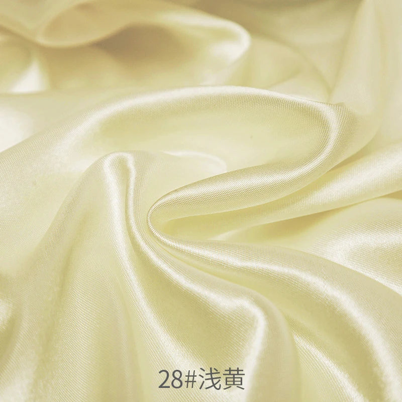 26 Colors Satin Fabric By The Meters Skirt Lining Material Wedding Decoration Fabric Box Lining DIY Clothing Sewing Background