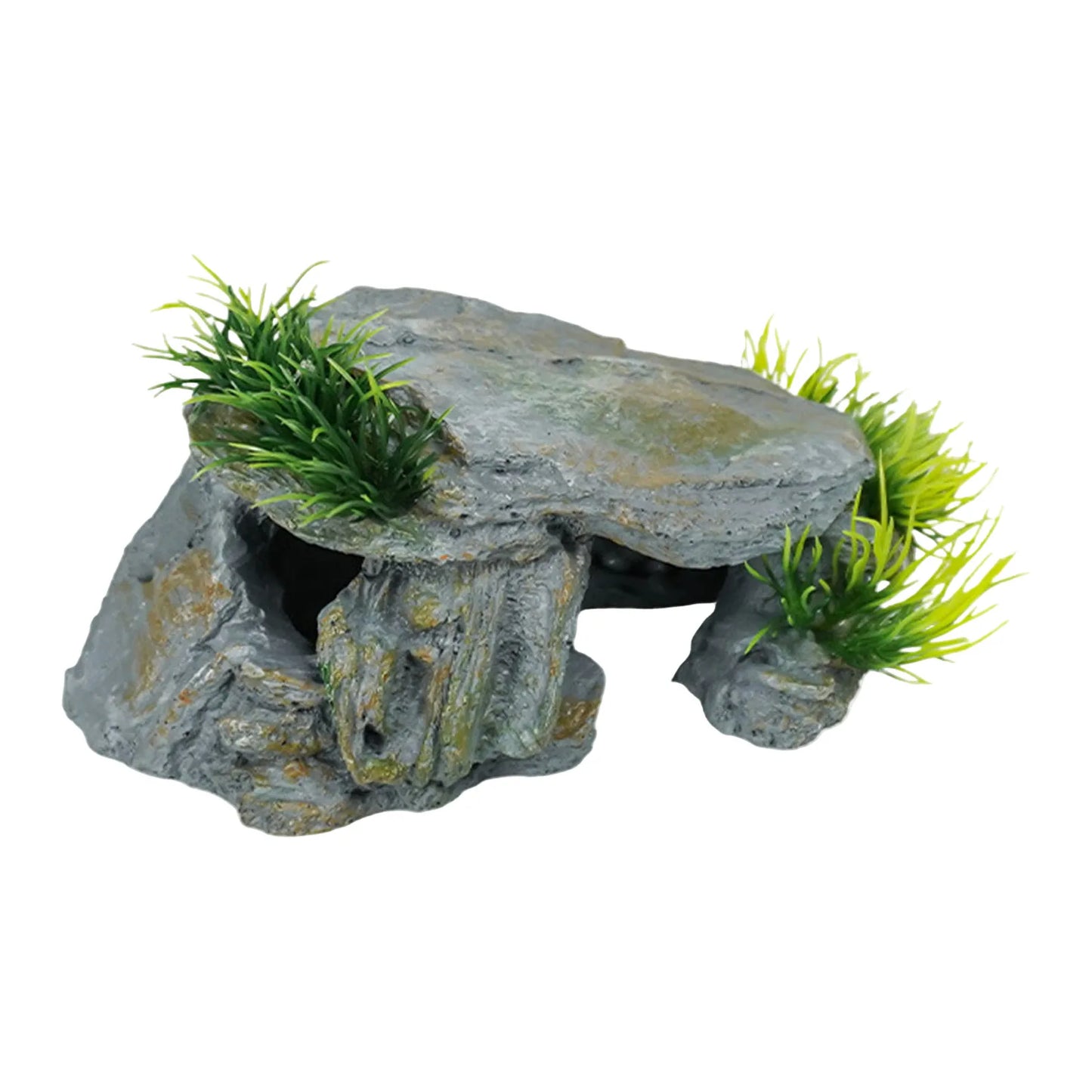 Reptile Rock Hide Cave Natural Reptile Hiding Rock Cave Aquarium Hide Cave Hideout Shrimp Cave Fish Tank Decor for Freshwater