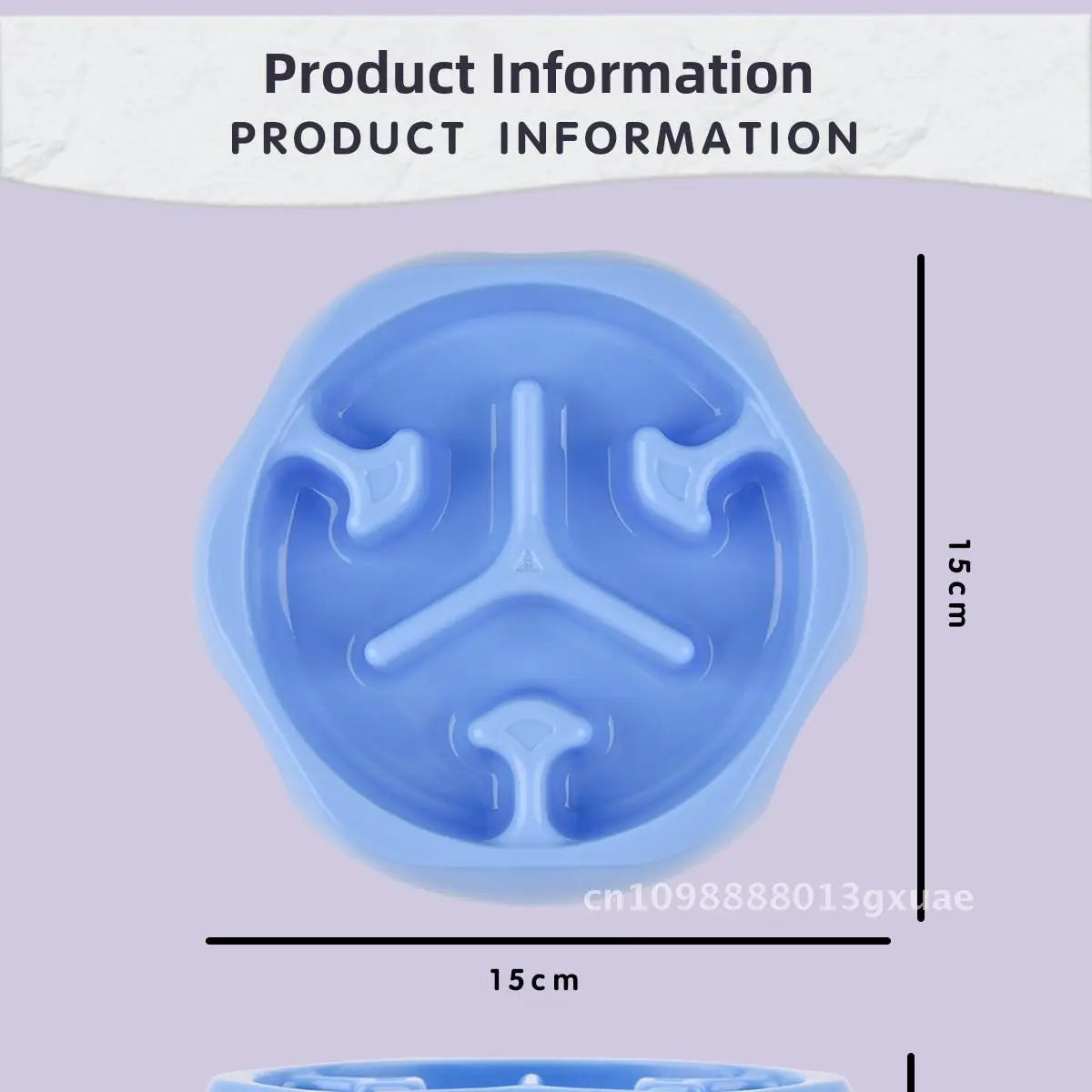 Anti-Overturning Slow Food Bowl for Dogs And Cats Puppy Pet Supplies round Design Anti-Choking PP Material Wholesale