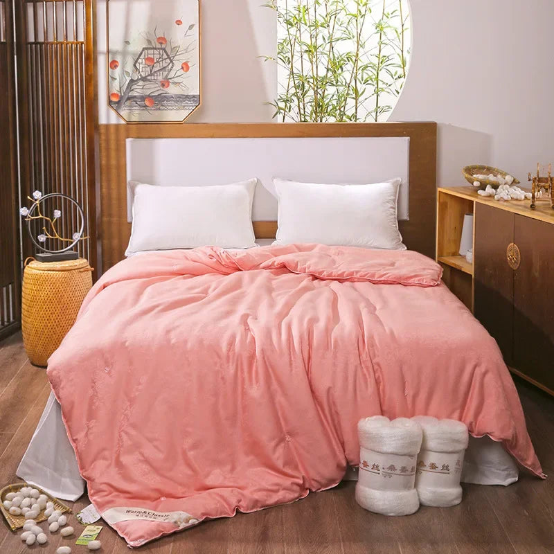 Mulberry Silk Quilts For Beds Natural Mulberry Silk Spring Winter Blanket Comforters Twin Queen King Single Double Size Quilts