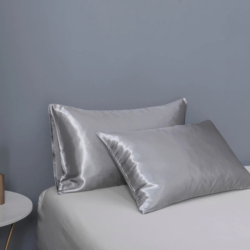 JuwenSilk silky stain pillowcase silky pillowcase natural silk pillowcase mulberry silk pillow case standard queen k