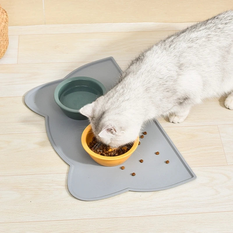 Pet Silicone Food Mat Portable Waterproof Leak-Proof Non-Slip Feeding Mats Bowl Pad Cushion For Cats Dogs Pet Items
