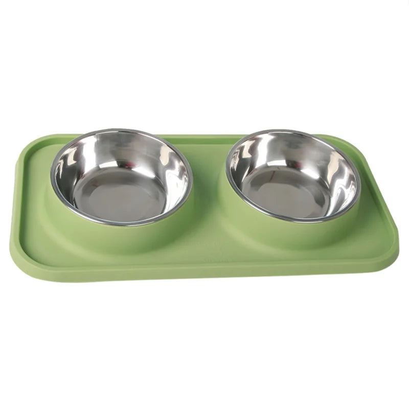 Dog Bowls Stainless Steel Dog Bowl With No Spill Dog Food Bowl Non-Slip Mat Feeder Bowls Pet Bowl For Dogs Cats