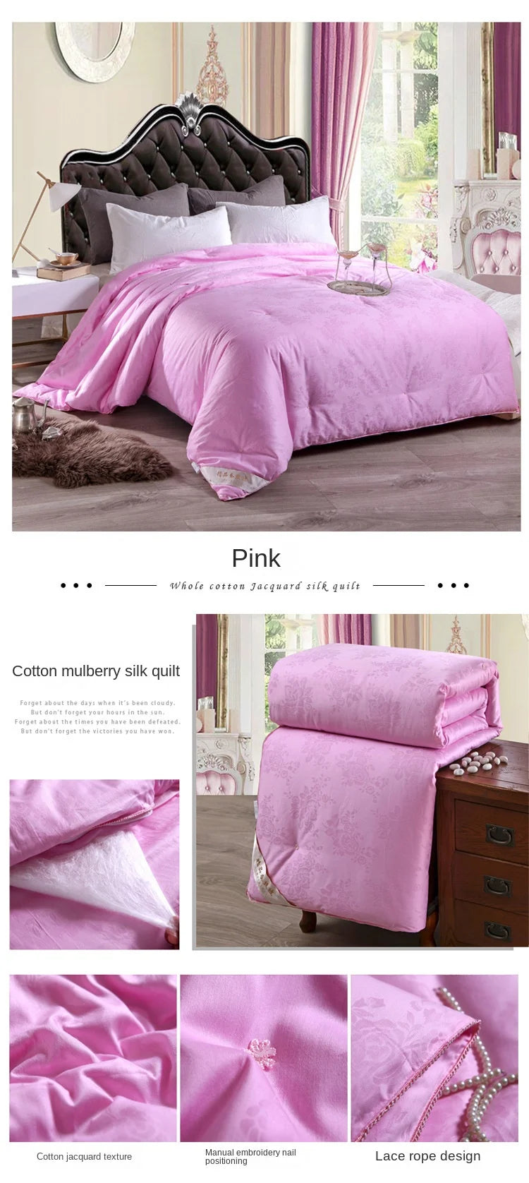 Mulberry Silk Quilts For Beds Natural Mulberry Silk Spring Winter Blanket Comforters Twin Queen King Single Double Size Quilts