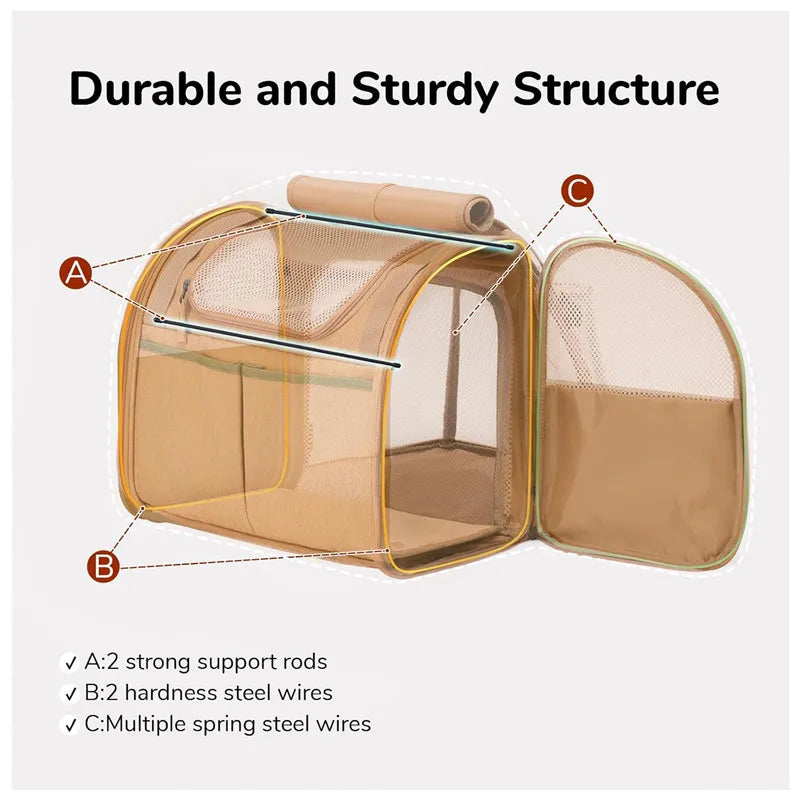 Pet supplies, cat bag, expandable, breathable, convenient for going out, large space, small dog backpack, large empty cabin