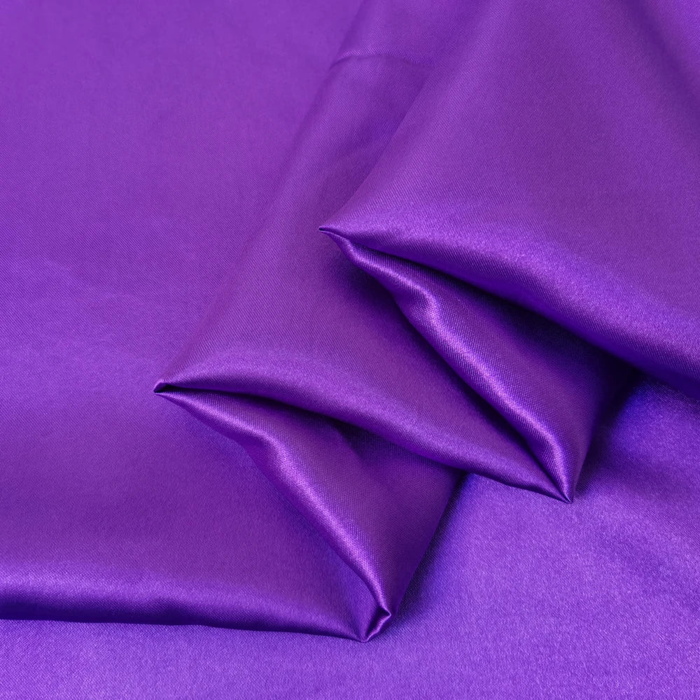 Solid Satin 58" Wide | 1Meter | 2Meters | 5Meters | Silky Charmeuse Scarf Craft DIY Fabric Purple