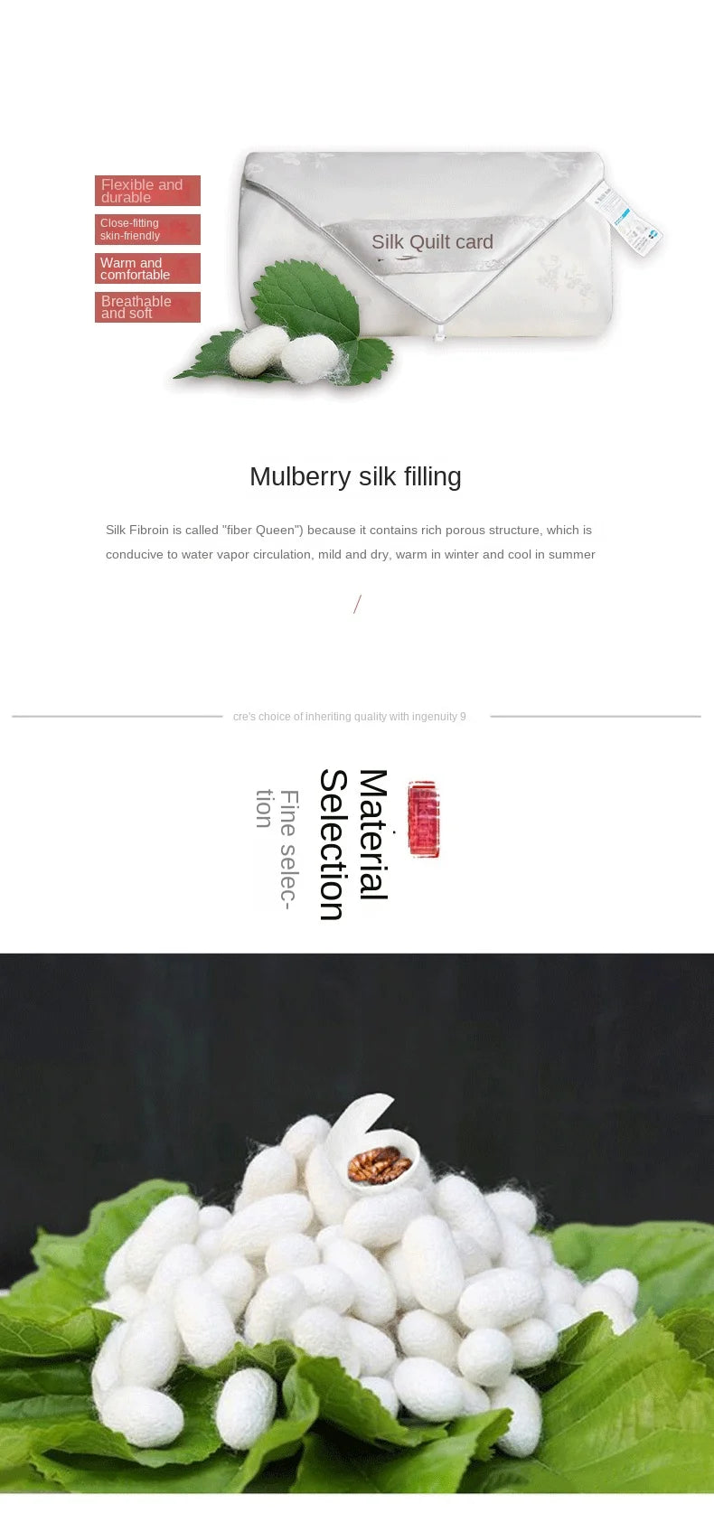 Mulberry Silk Quilts For Beds Natural Mulberry Silk Spring Winter Blanket Comforters Twin Queen King Single Double Size Quilts