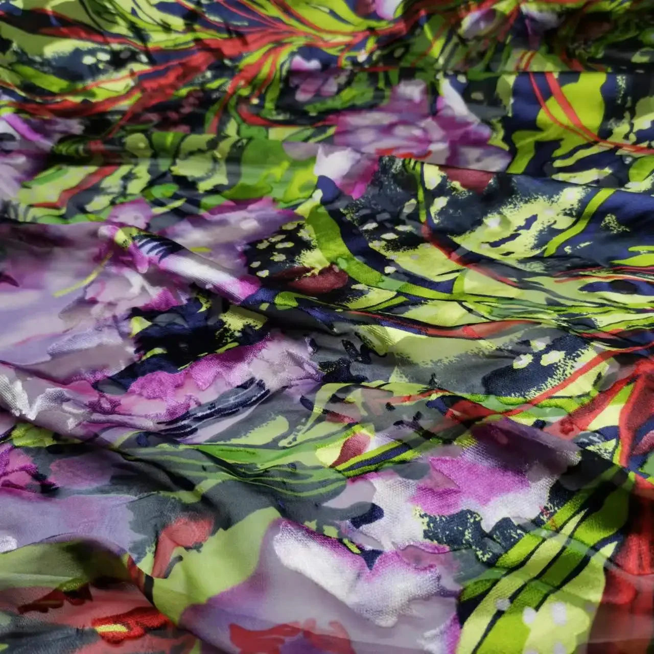 Floral Mulberry Silk Fabric Soft Silk Silver Metallic Jacquard DIY Cloth Dress Scarf Material