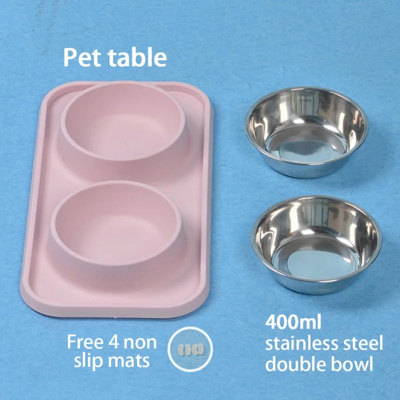 Dog Bowls Stainless Steel Dog Bowl With No Spill Dog Food Bowl Non-Slip Mat Feeder Bowls Pet Bowl For Dogs Cats