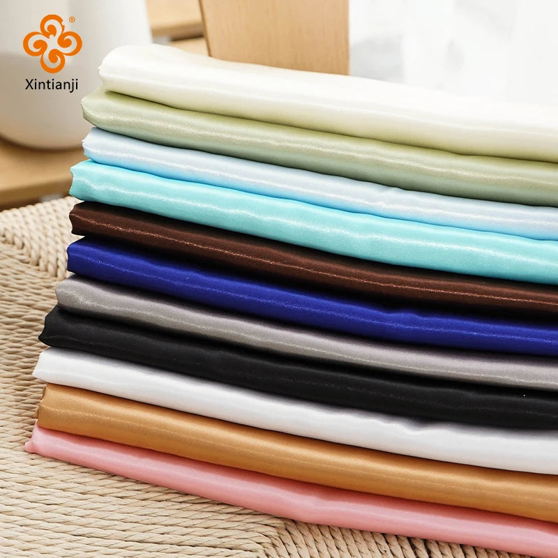 26 Colors Satin Fabric By The Meters Skirt Lining Material Wedding Decoration Fabric Box Lining DIY Clothing Sewing Background