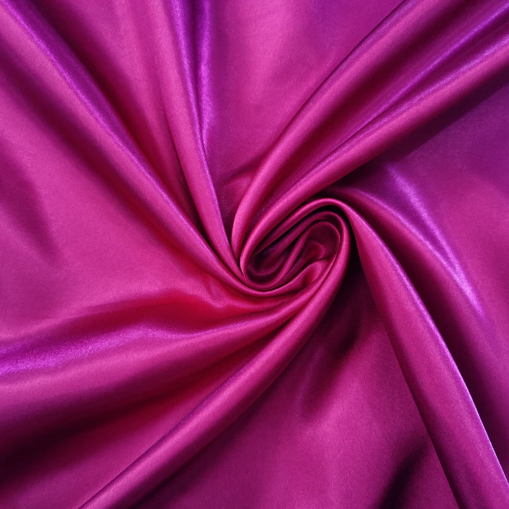 Solid Satin 58" Wide | 1Meter | 2Meters | 5Meters | Silky Charmeuse Scarf Craft DIY Fabric Purple