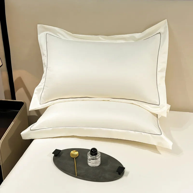 2PC/Set Natural Mulberry Silk Pillowcase Solid Color Envelope Pillow Case Bedding Sleeping Pillow Cover 48X74 Pillow Case Cover