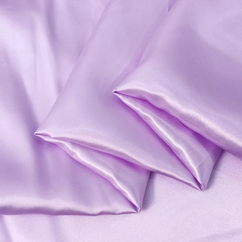 Solid Satin 58" Wide | 1Meter | 2Meters | 5Meters | Silky Charmeuse Scarf Craft DIY Fabric Purple