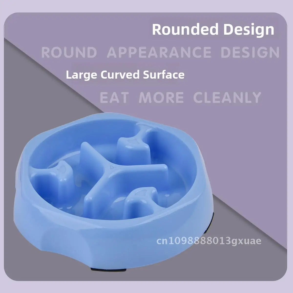 Anti-Overturning Slow Food Bowl for Dogs And Cats Puppy Pet Supplies round Design Anti-Choking PP Material Wholesale