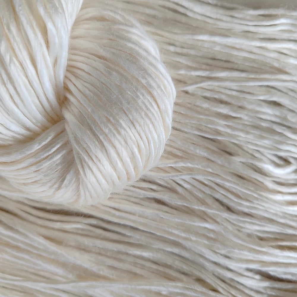 100g Pure Silk  Hand Knitting  Natural White Color Silk Yarn,  Crochet Yarn, Natural, Undyed, Ivory