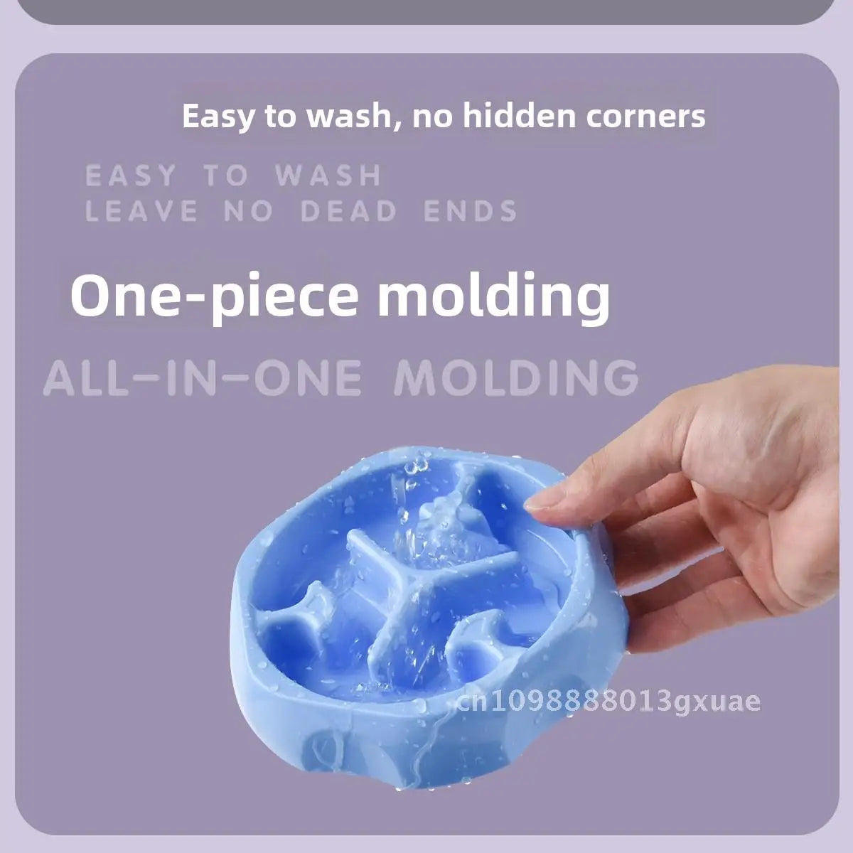 Anti-Overturning Slow Food Bowl for Dogs And Cats Puppy Pet Supplies round Design Anti-Choking PP Material Wholesale