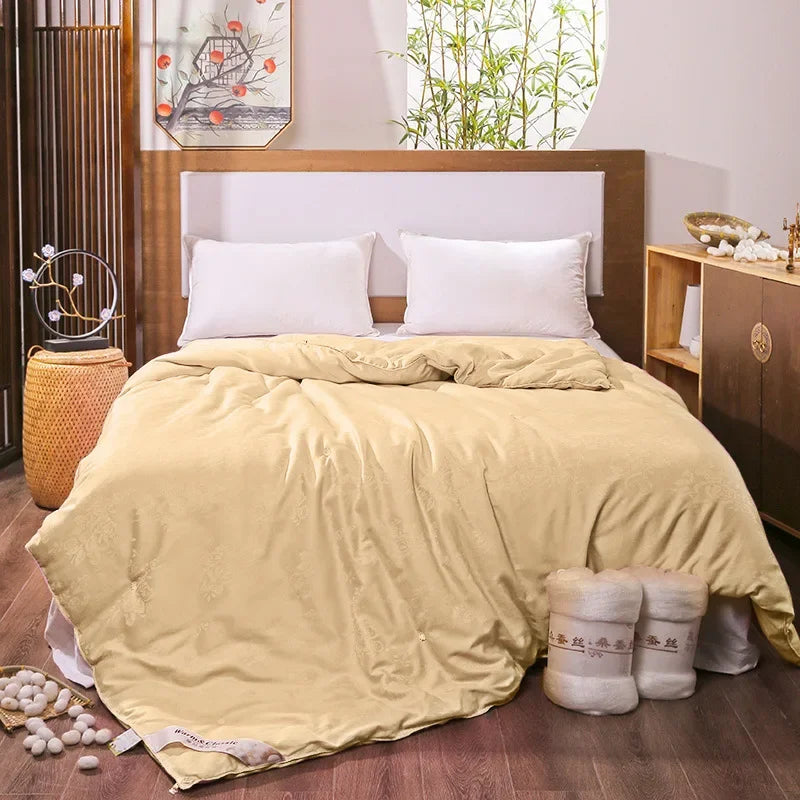 Mulberry Silk Quilts For Beds Natural Mulberry Silk Spring Winter Blanket Comforters Twin Queen King Single Double Size Quilts