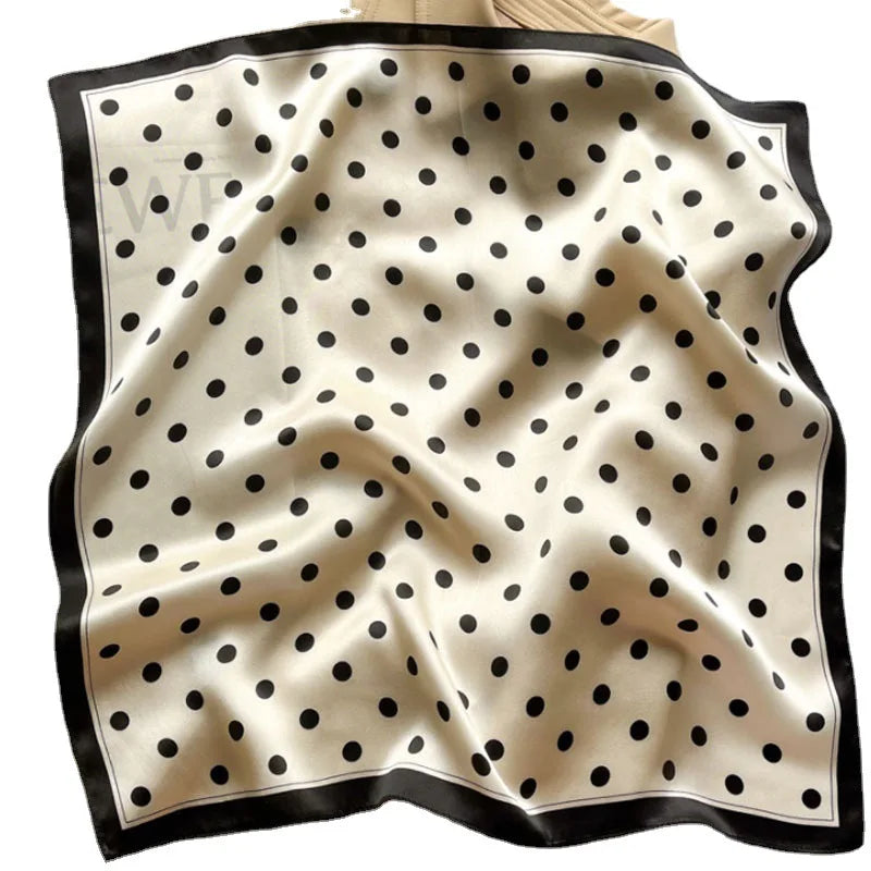 100% silk mulberry  scarf small square women's versatile new foreign style fashion  high-end autumn 53CM