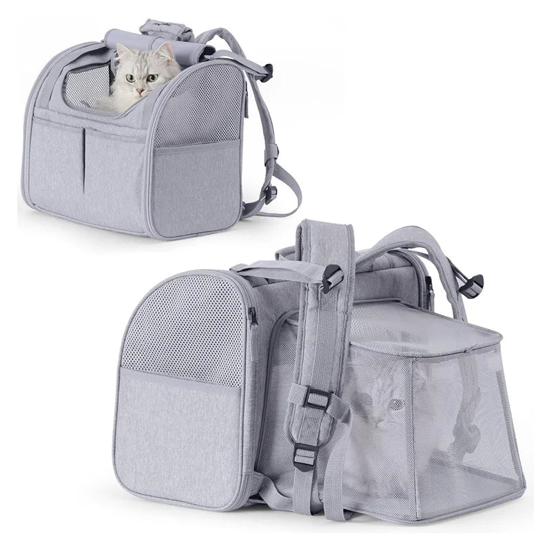 Pet supplies, cat bag, expandable, breathable, convenient for going out, large space, small dog backpack, large empty cabin
