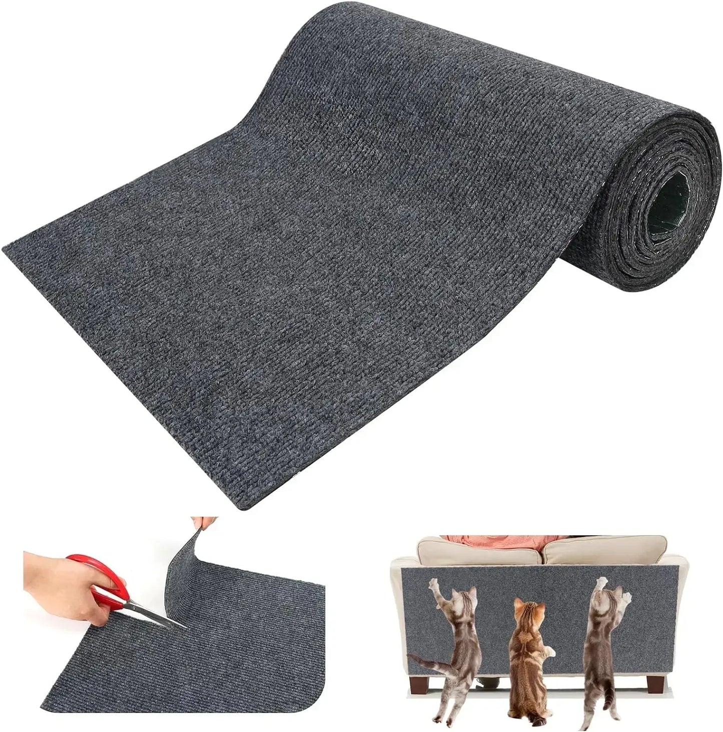 Cat Scratcher Cats Scratcher Pad Board Protection Trimmable Self-adhesive Carpet Corner Wall DIY Cat Scratch Mat  Sofa Protector