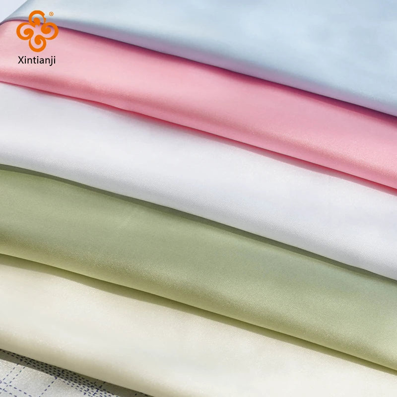 26 Colors Satin Fabric By The Meters Skirt Lining Material Wedding Decoration Fabric Box Lining DIY Clothing Sewing Background